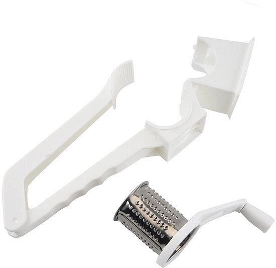 Raspacuore manuale rotativo in acciaio inossidabile, raspacuore per formaggio miniaturizzato in plastica