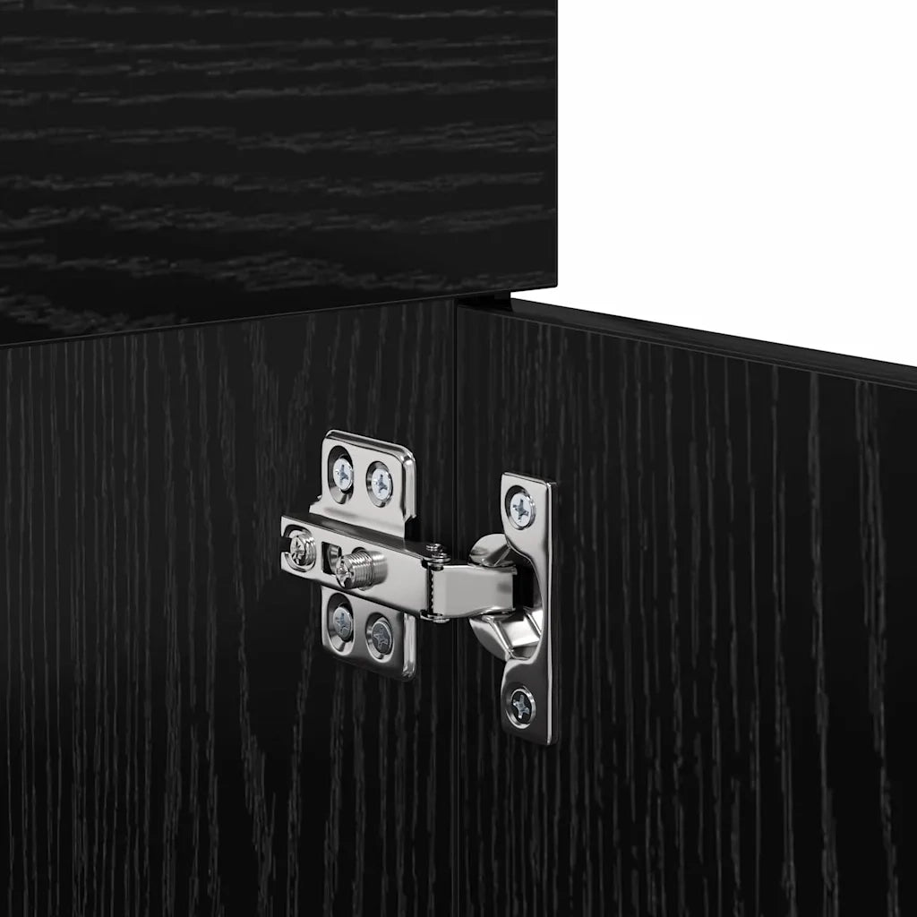 Armadio sottolavello con porta Rovere Nero Legno multistrato