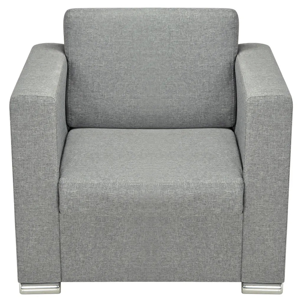 3 Pz Set di Divani in Stoffa Grigio Chiaro 274213
