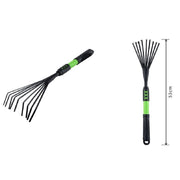 Trade Shop - Rastrello Attrezzo Giardino Per Foglie Manico Con Impugnatura Gommata 53cm 90067 -