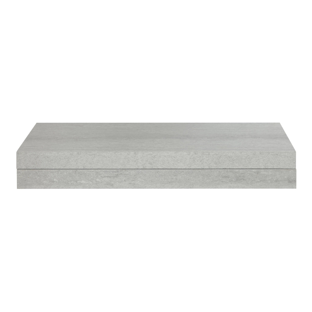 Mensola Karkkila con Cassetto Integrato Comodino Sospeso 60 x 23,5 x 8 cm Effetto Cemento [en.casa]