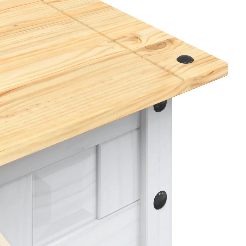 Tavolino Caff¨¦-Tavolino da soggiorno-Tavolo Pino Messicano Corona Range Bianco 100x55x44 cm