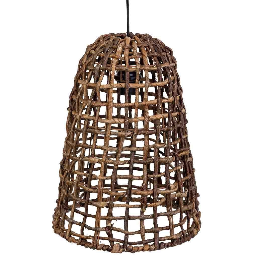 Lampada da soffitto in foglia di banano naturale marrone, D36x47h cm