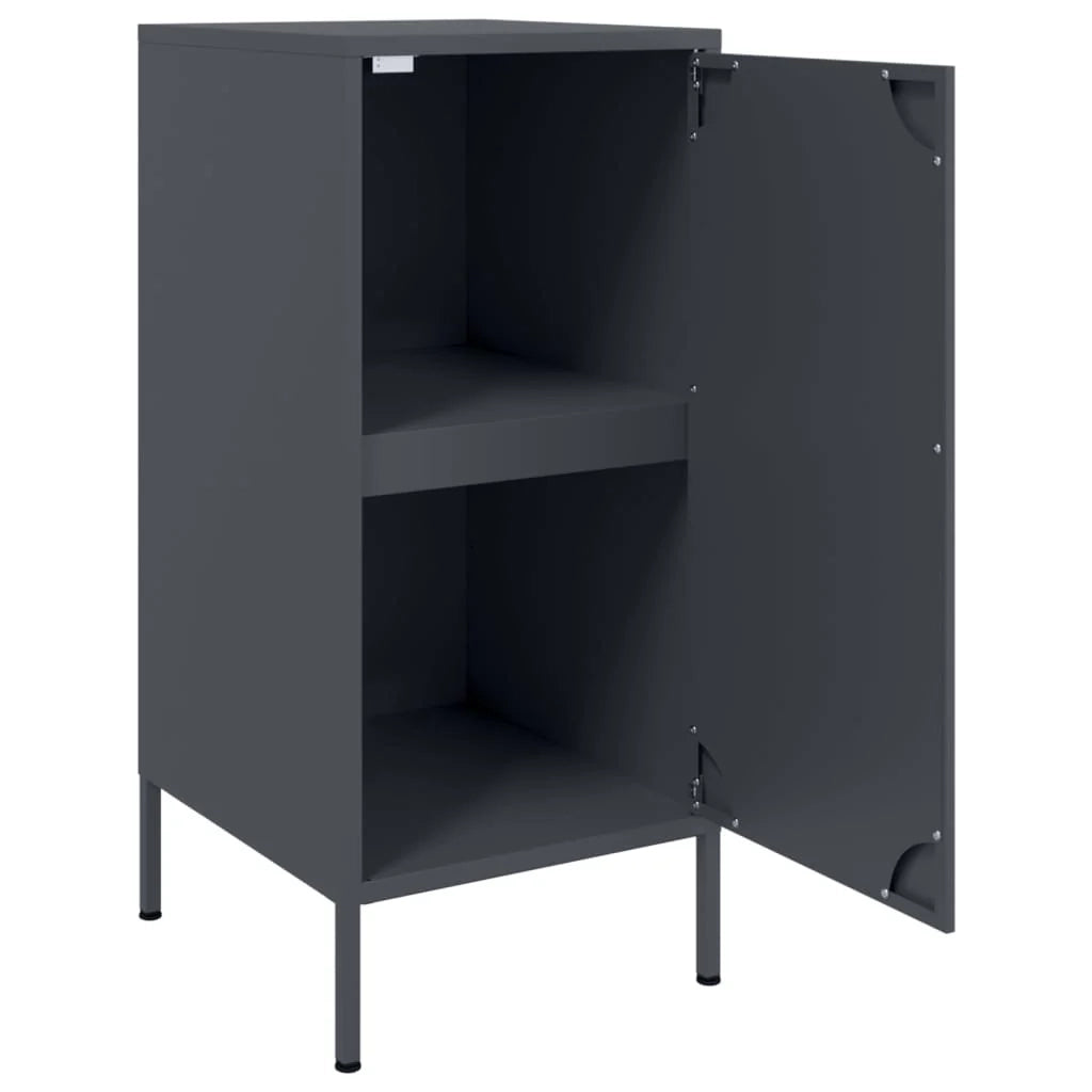 Buffet credenza cassettiera armadio mobile contenitore organizer per cucina soggiorno salotti set da 2 36 x 39 x 79 cm acciaio antracite 02_0036649