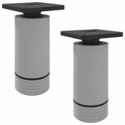 Piedini per mobili Regolabile 2 pz Bianco 64 x 64 x 100 mm PP CFW8704754