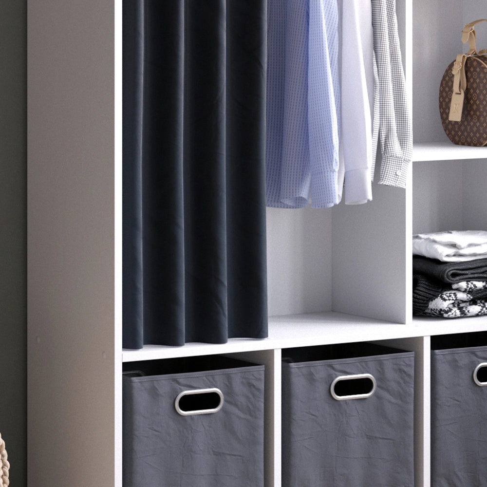 Vicco Armadio multifunzione Bianco 38 x 178.1 cm con binario per tende
