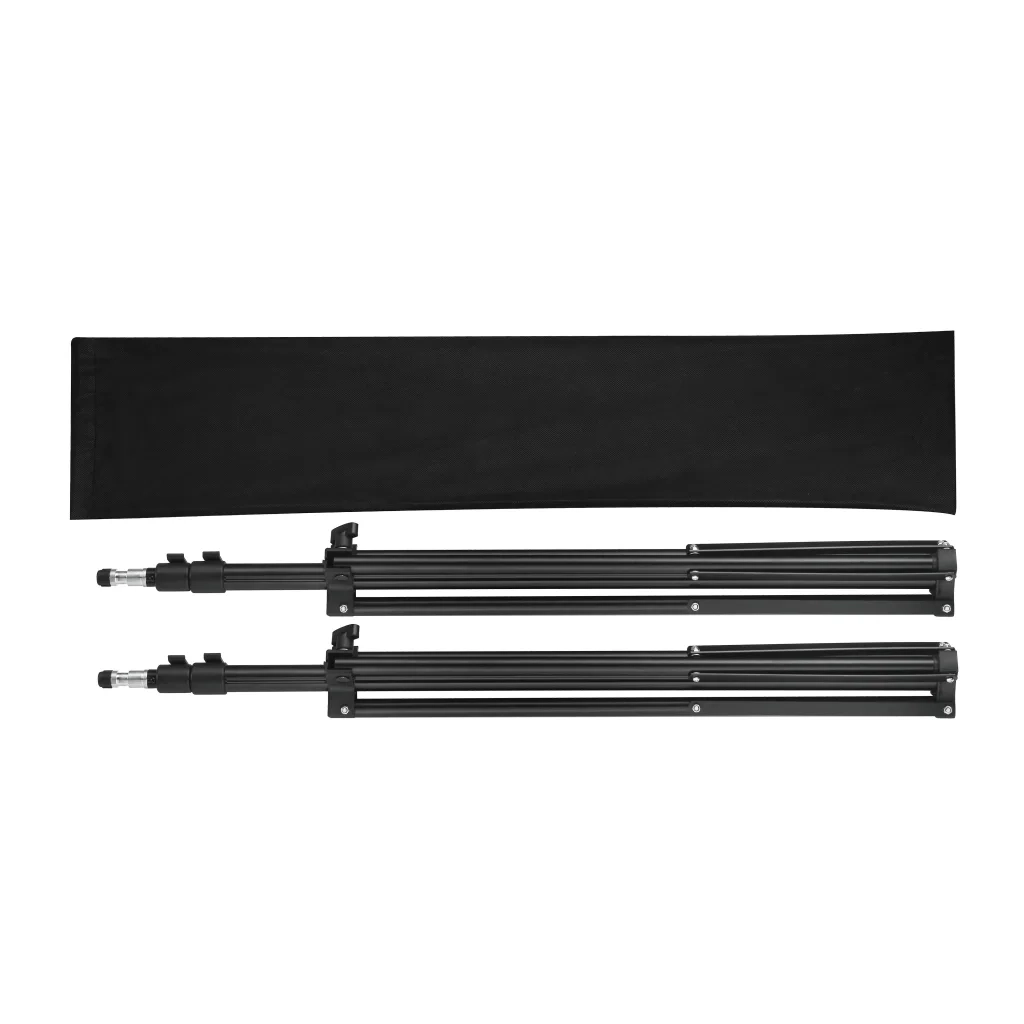 Set Stativi Fotografici 2 pz Regolabili Altezza 78-210 cmcod mxl 129384