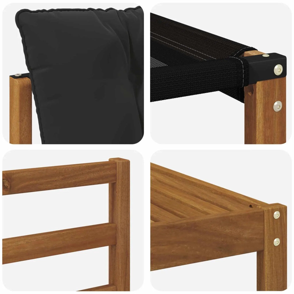 Set di divani da esterno con cuscino 8 pcs Naturale e Nero 3368487