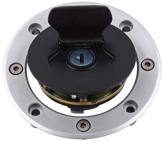 Tappo di serbatoio di alta qualità in alluminio - Sostituzione per GSX-R600/750 - Adatto per GSXR1300 - Duraturo - Buone prestazioni di tenuta - Incluso 2 chiavi - Tappo di serbatoio di motocicletta