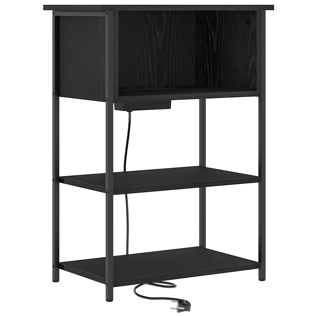 vidaXL Armadio da Notte Rovere nero 55 x 31 x 76 cm Legno multistrato