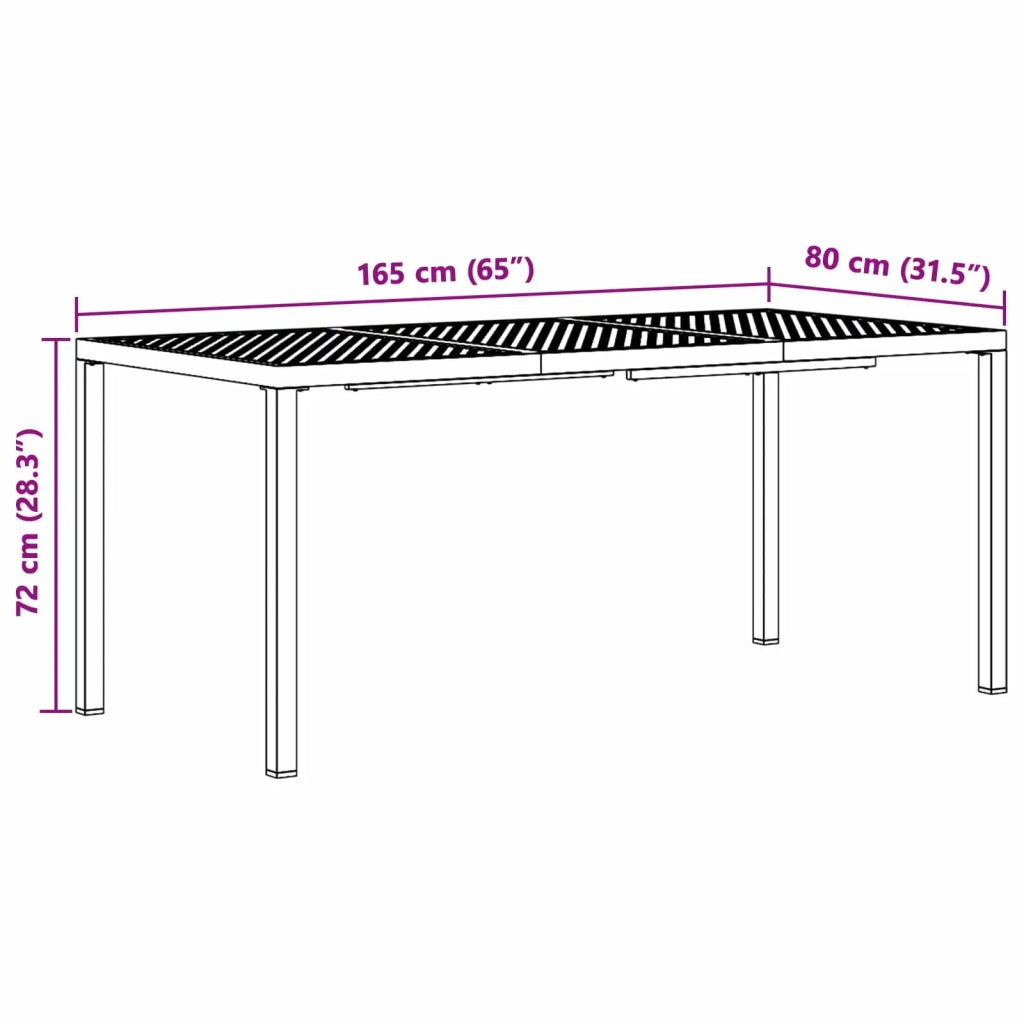 Set Mobili da Esterno 5 pz Antracite Acciaio 3422872