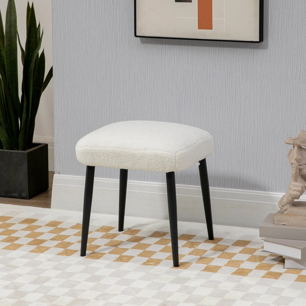 Pouf Hocker Cuscino ¨C zephmum ¨C Creme Beige Tessuto Boucl¨¦