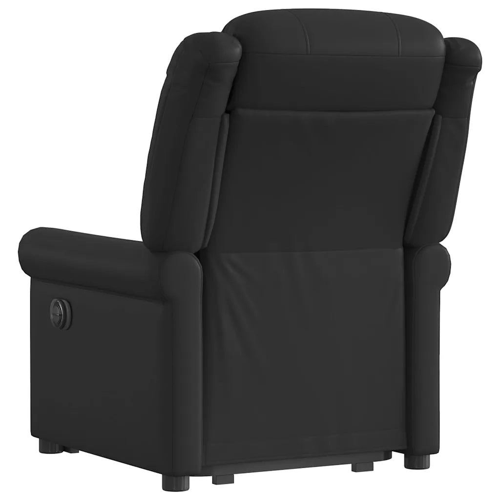 Poltrona Alzapersona Reclinabile Elettrica Nera Similpelle 3303422