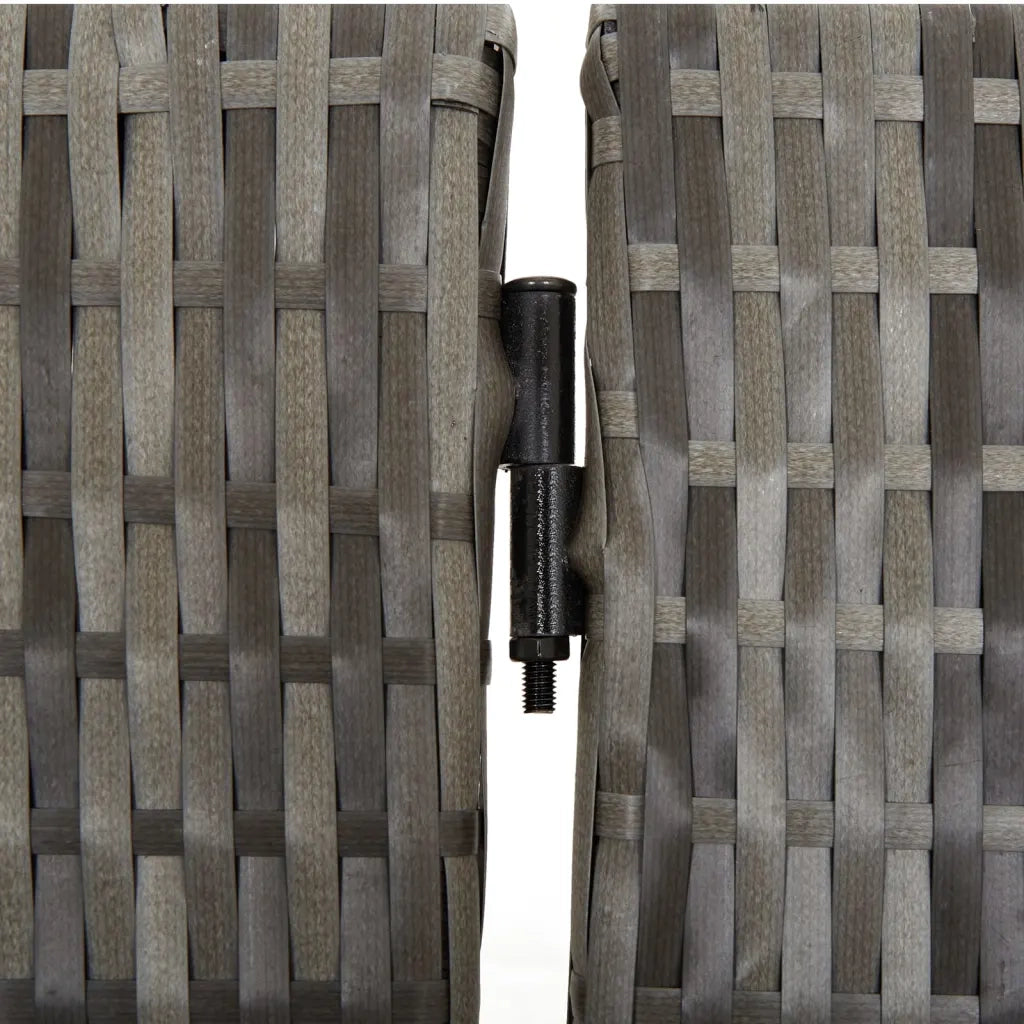Divisorio per Ambienti | Divider per stanze | Paravento a 5 Pannelli Grigio in Polyrattan