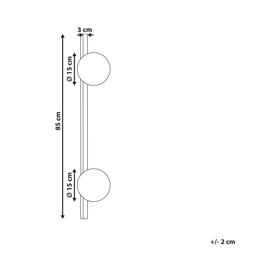 Lampada da parete con vaso per piante base nera in metallo con 2 paralumi in vetro stile moderno camera da letto