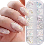 Nail Glitter Nagelvlokken Aurora Iriserende Pailletten per Artigianato DIY