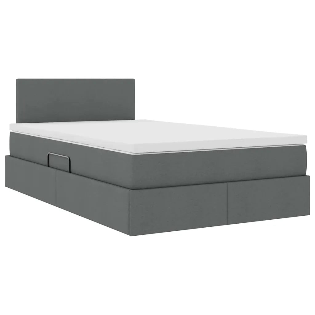Letto con contenitore e materasso Grigio scuro 120 x 200 cm 3370438
