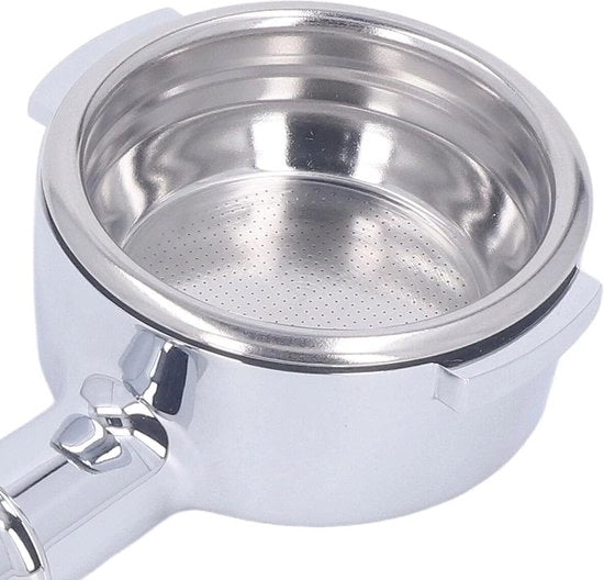Filtro Porta Caffè Senza Fondo da 54mm con Schermo a Una Lastra - Compatibile con Caffettiera da 54mm - Maniglia Portafiltro Senza Fondo con 2 Orecchie - A2 Noce

54mm - 2 Orecchie - A2 Noce
