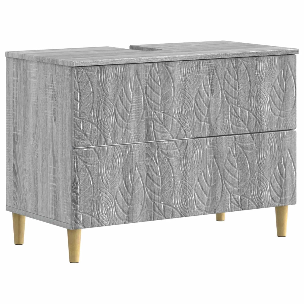 Set di armadietti da bagno in 3 pezzi DELFT Sonoma grigio 3417789