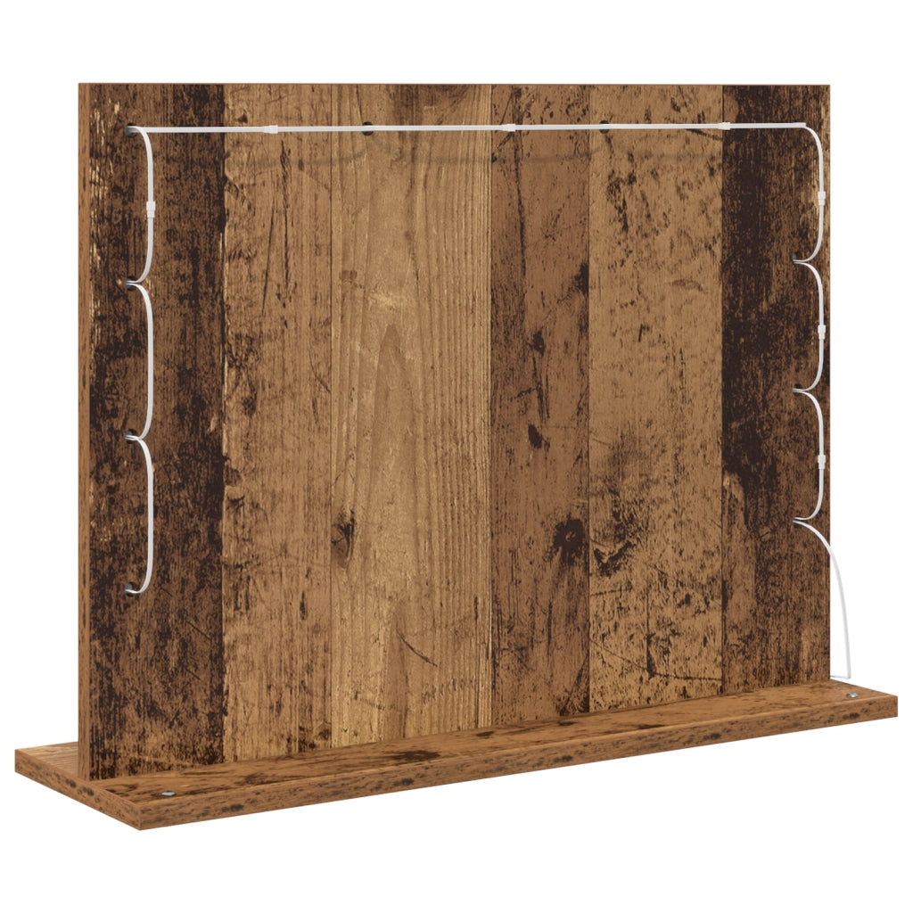Specchio da Toeletta Legno Vecchio Legno 60 x 45 x 18 cm Specchio