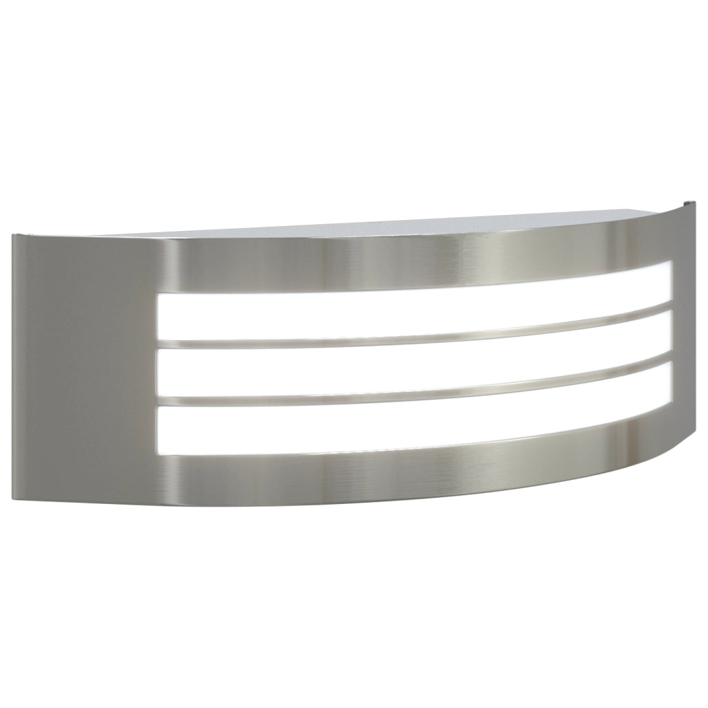 Luce da Parete Esterno Argento Acciaio Inox IP44