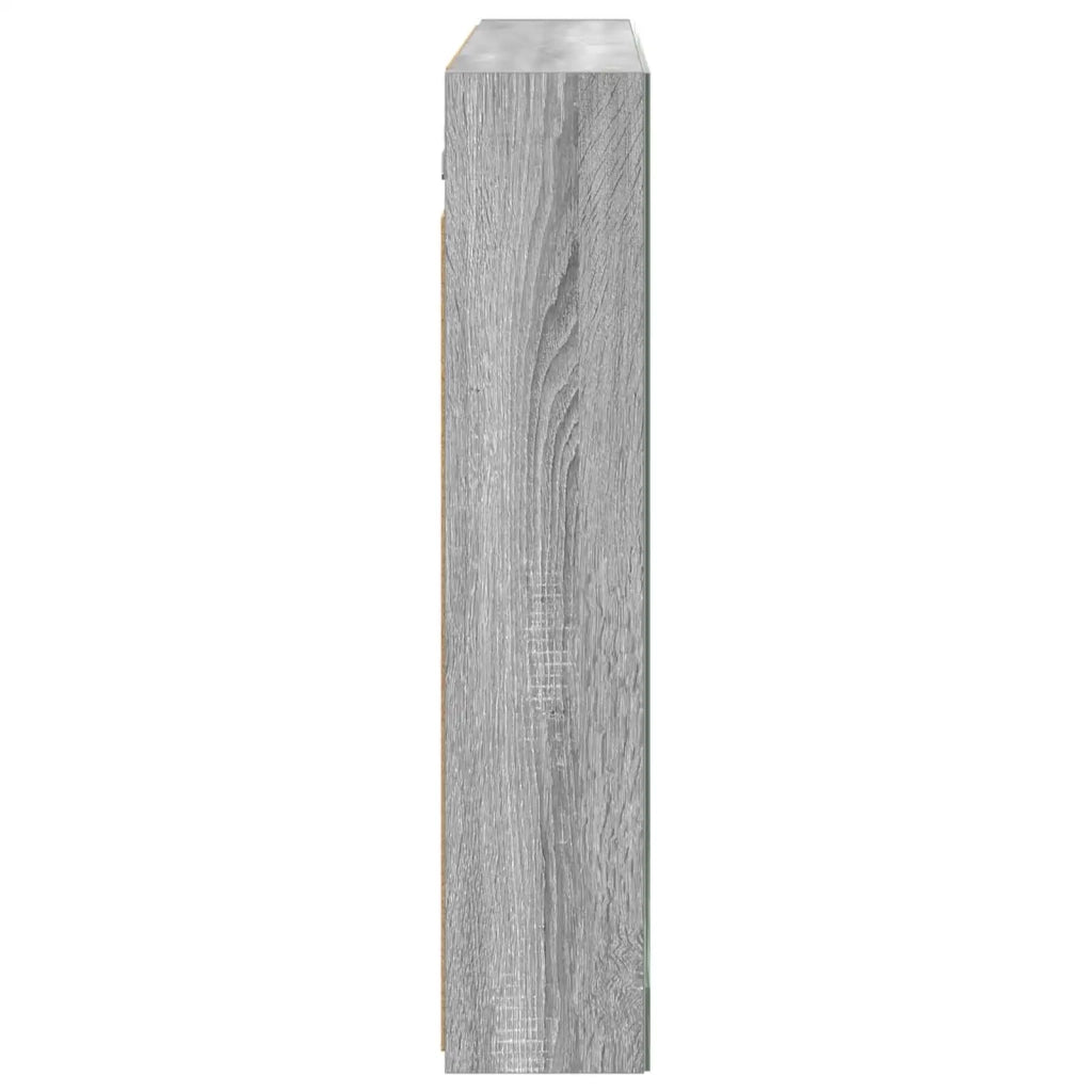 Mobiletto per specchio da bagno con lo scaffale Grigio Sonoma