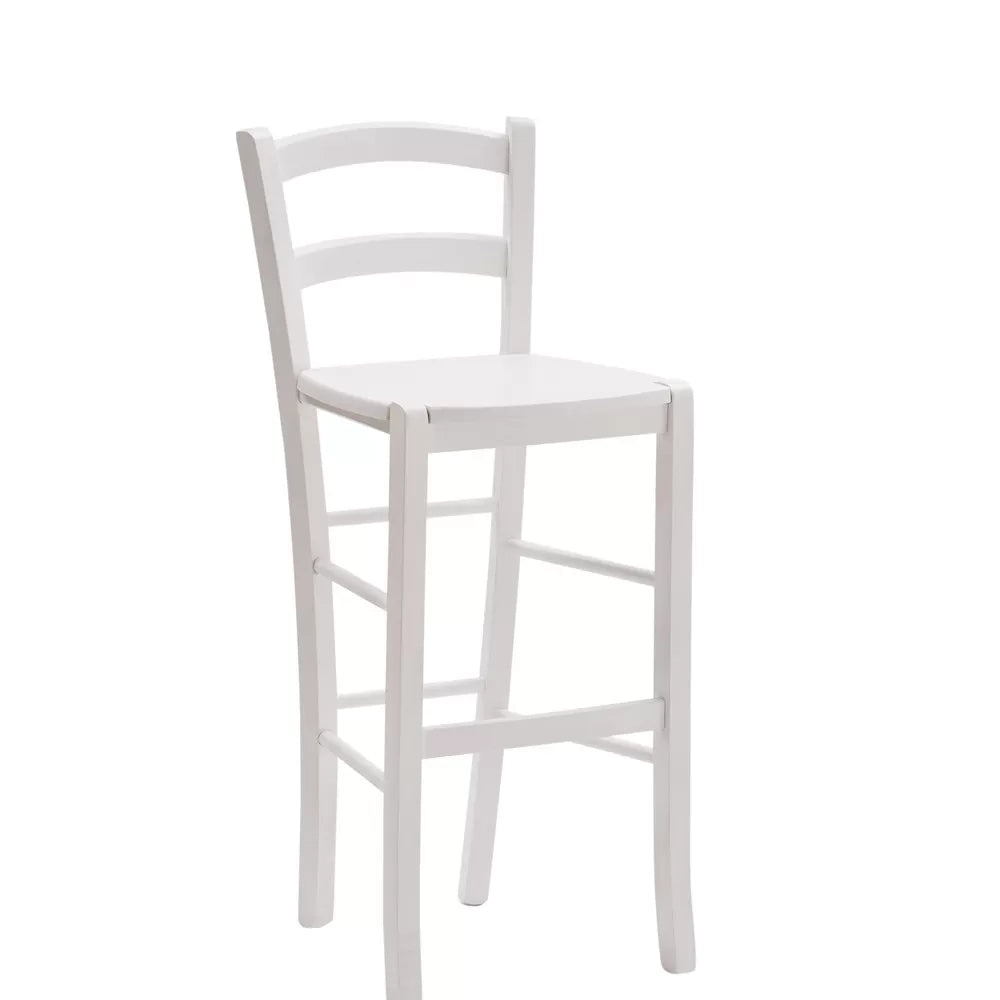 Set 2 sgabelli shabby in legno bianco seduta legno - Mobili 2G