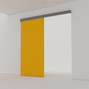 Binario per Porte Scorrevoli con Kit di Accessori 200 cm in Alluminio Emuca