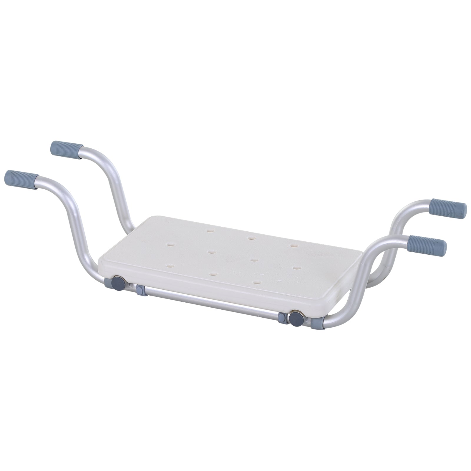 Sedile per Vasca da Bagno Regolabile in Larghezza in Alluminio Bianca