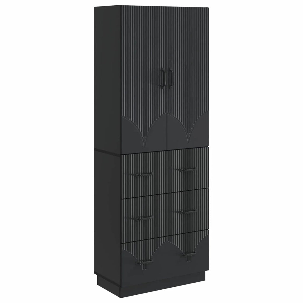 Set di armadi 2 pcs Nero 66 x 34,5 x 87 cm Legno ingegnerizzato
