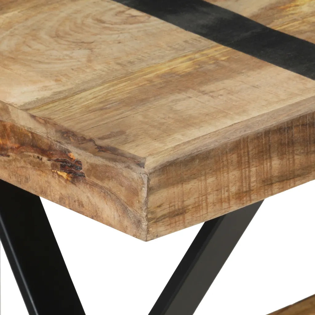 Tavolo da Pranzo 140x70x76 cm in Legno di Mango Grezzo 321606