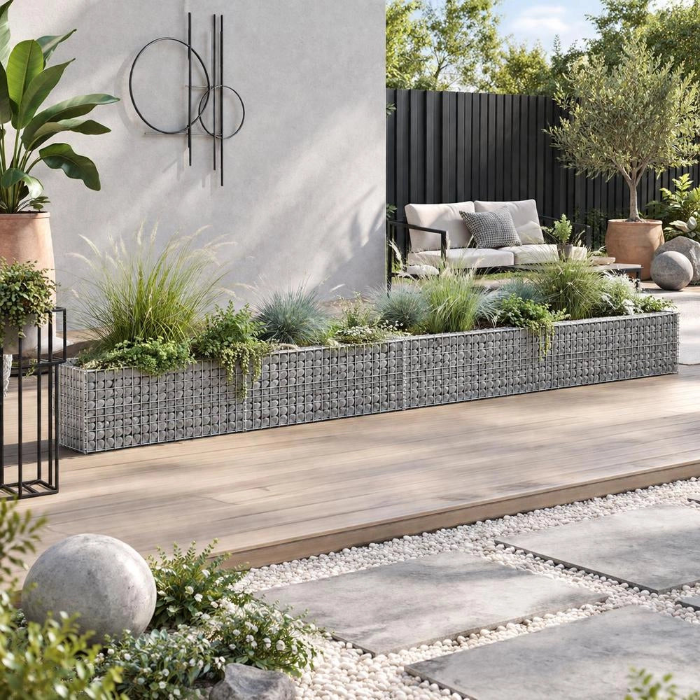 Gabion Raised Bed Galvanized Steel 360x30x30 Cm
