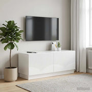 Mobile TV Bianco Lucido Legno ingegnerizzato 897339