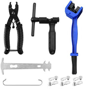Kit di riparazione catena bicicletta - Attrezzi per catena bicicletta - Chiave per catena - Durevole e robusto - Acciaio - Taglia catena - Adatto per catene 6/7/8/9/10 velocità - Comp.