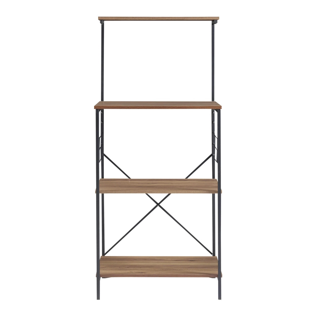 Scaffale dal design senza tempo per soggiorno/camera da letto unità di stoccaggio a 4 livelli 133 x 60 x 42 cm marrone 03_0011168