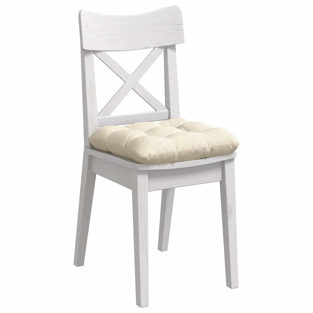 Cuscini per Seduta 4 pcs Crema 45 x 45 cm Tessuto in Cords