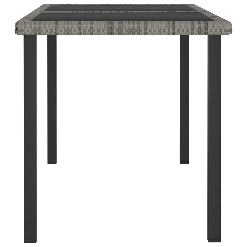 Set da Pranzo da Giardino 5 pz in Polyrattan Grigio 3065701