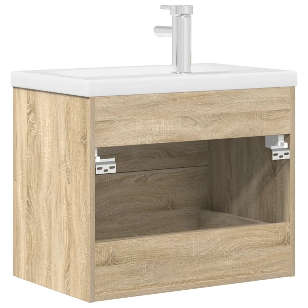 Set Mobili da Bagno 2 pz Rovere Sonoma in Legno Multistrato 3324965