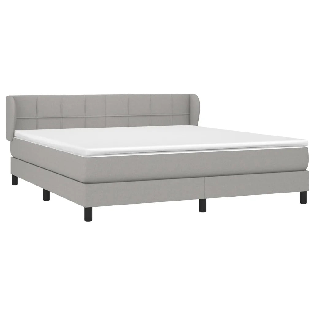 Giroletto a Molle con Materasso Grigio Chiaro180x200 cm Tessuto 3126261
