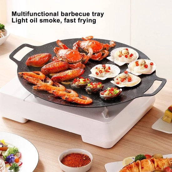 Griglia per BBQ rotonda - Adatta per piastra elettrodomestica - 30cm - Strumenti per barbecue - Ideale per interni e esterni