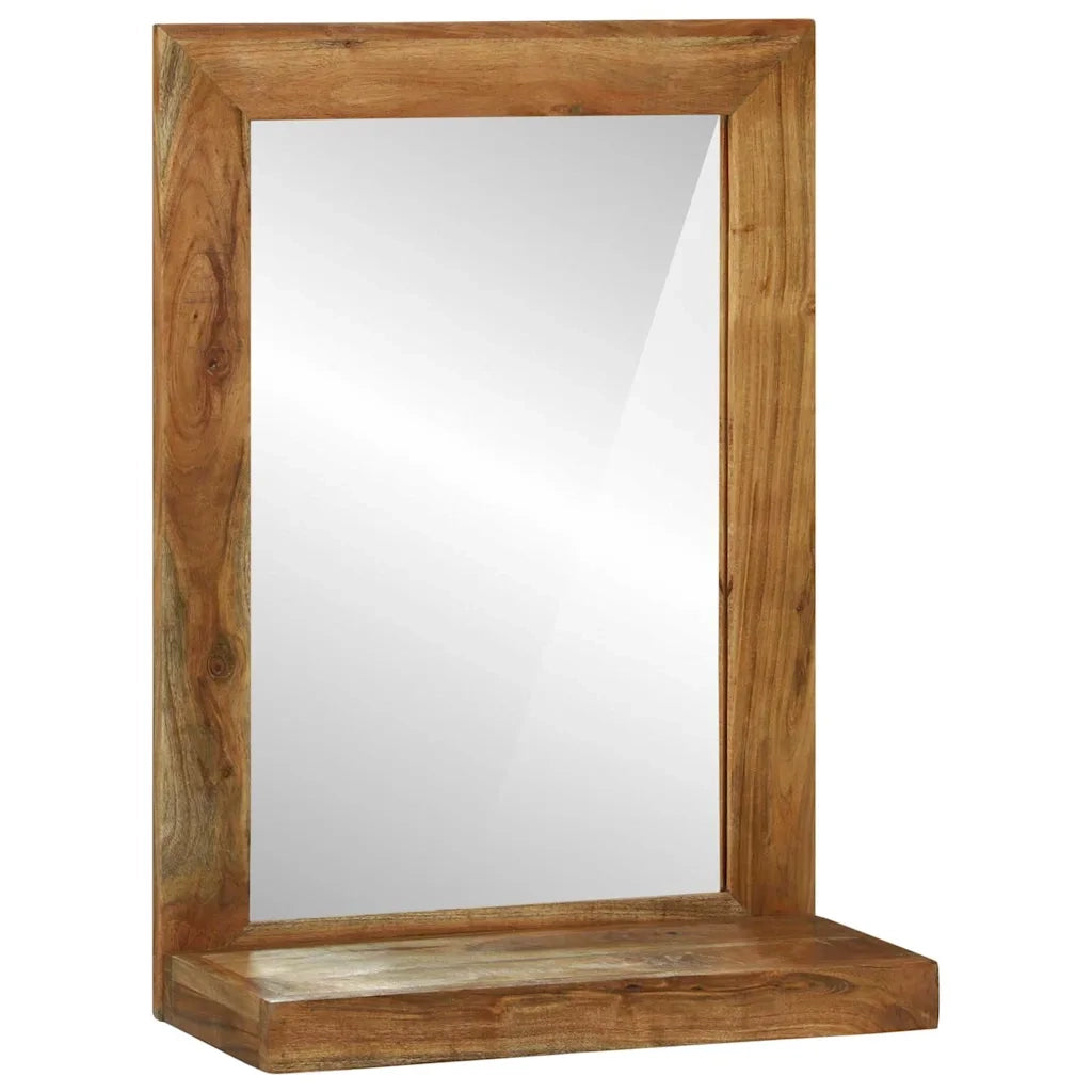 Specchio da bagno Rettangolare Marrone Legno di Acacia Massello 4016738