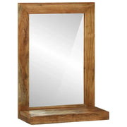Specchio da bagno Rettangolare Marrone Legno di Acacia Massello 4016738