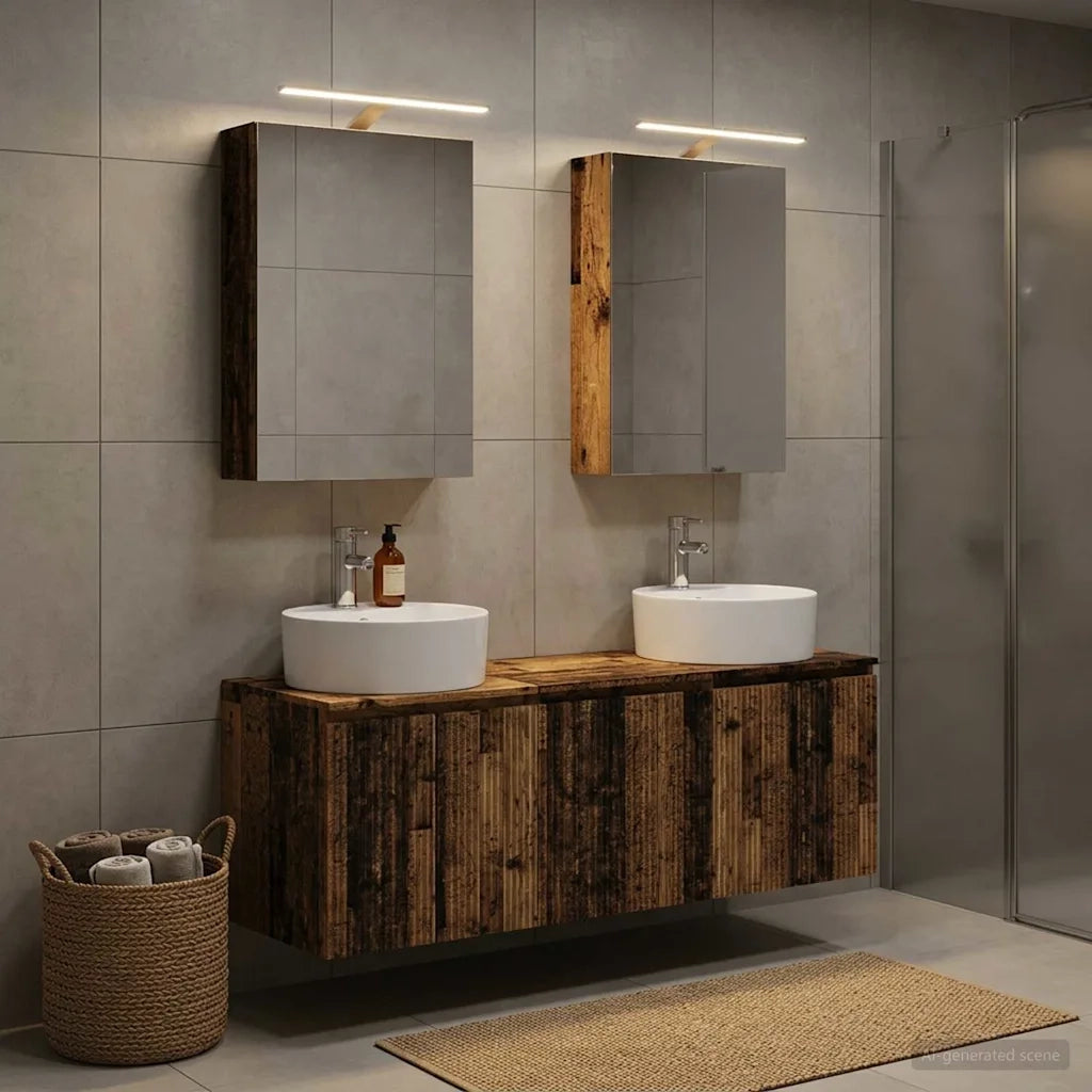 Set di Armadi da Bagno 5 pcs Legno antico Legno ingegnerizzato 3406437