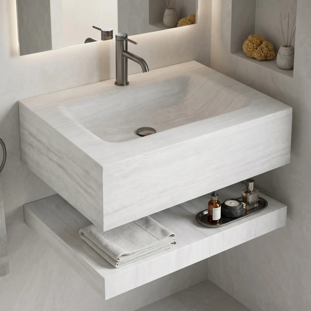 Lavabo Sospeso Con Mensola Rea Apollo Muralto Roma 70