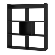 Libreria 80 x 20 x 90 cm ampio spazio di archiviazione design moderno in legno nero 20_0014808