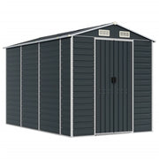 Casetta da giardino cabina ripostiglio casetta da esterno robusta casetta per attrezzi 191 x 300 x 198 cm acciaio zincato antracite 02_0022185