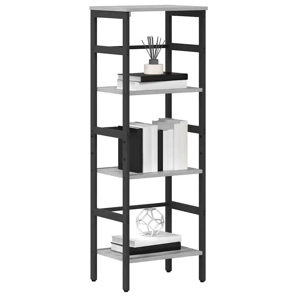 Libreria-Scaffale per Libri-Mobile di Stoccaggio Grigio Sonoma 40 x 29,5 x 115 cm Legno multistrato