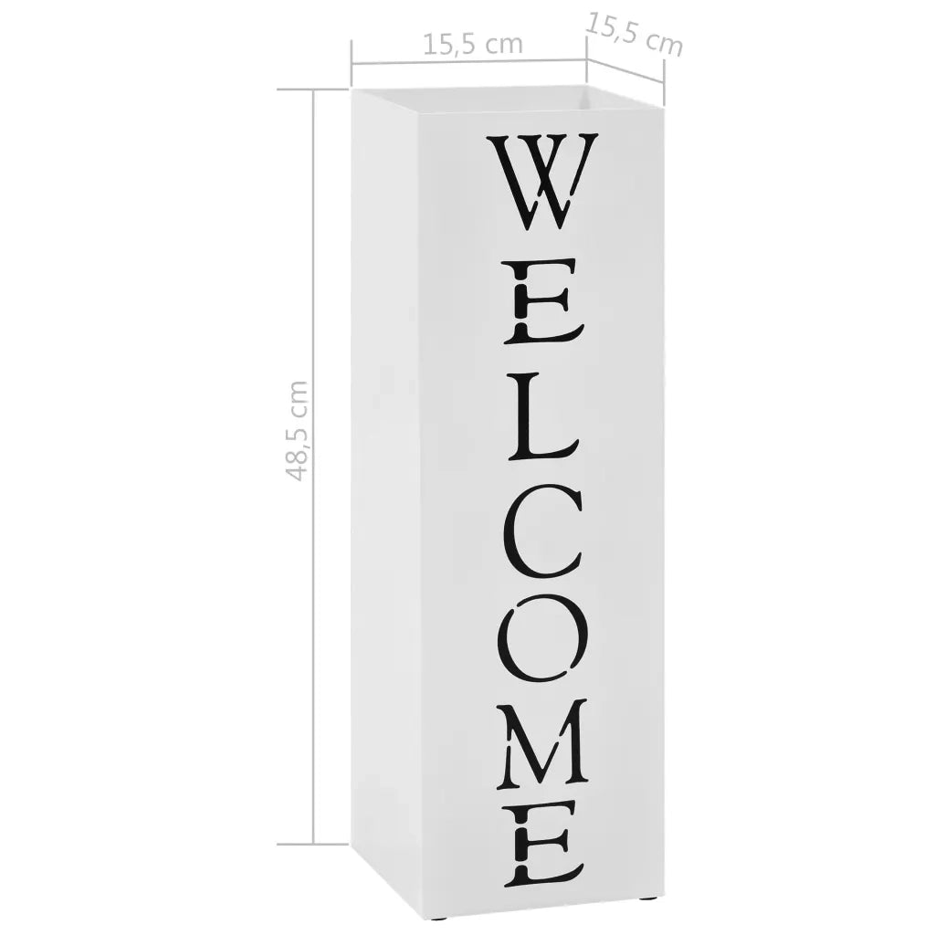 Porta Ombrelli Welcome in Acciaio Bianco CFW2351562