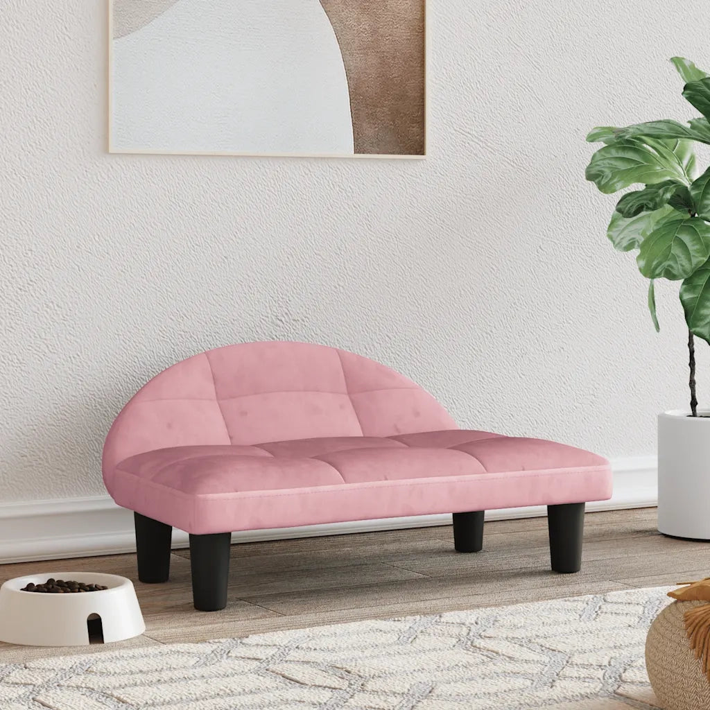 Lettino per Cani Rosa 70x52x30 cm in Velluto CFW9356708