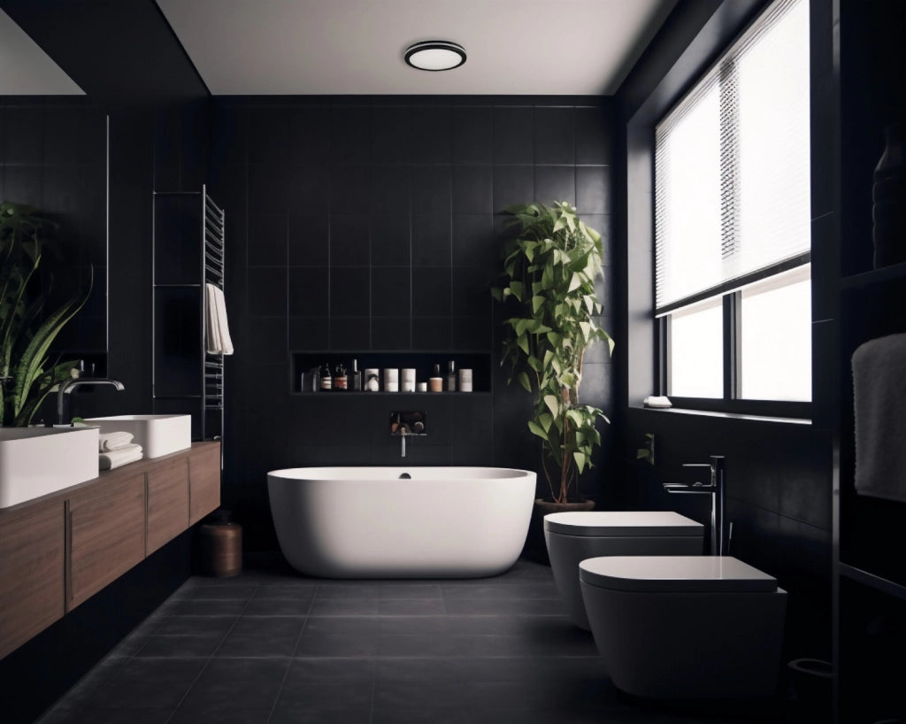 Plafoniera LED Kanlux BENO ECO nera 30cm 30W CCT IP65